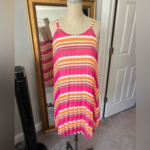 Swing accordian pleat summer dress M